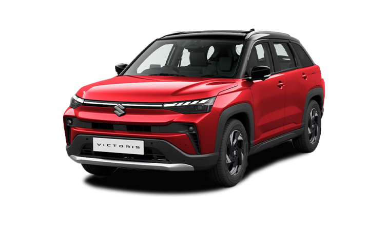 Sizzling Red With Bluish Black Roof