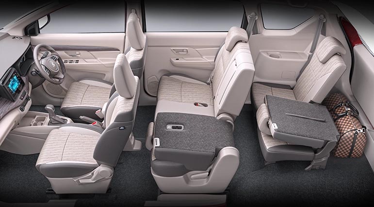Ertiga Smart Flexi Seating with 2nd & 3rd Row Recliner Seats